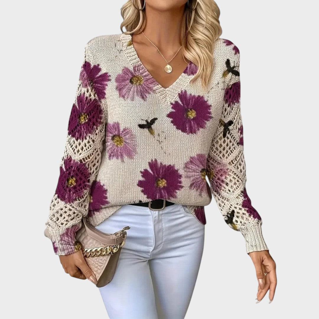 Aurélie™ | Eleganter Pullover mit Blumenmuster