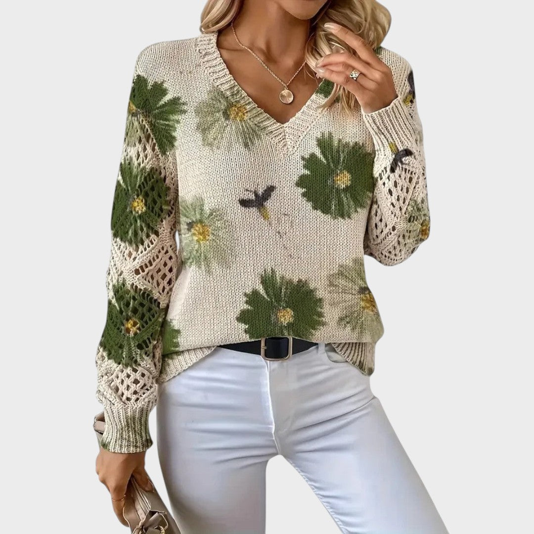 Aurélie™ | Eleganter Pullover mit Blumenmuster