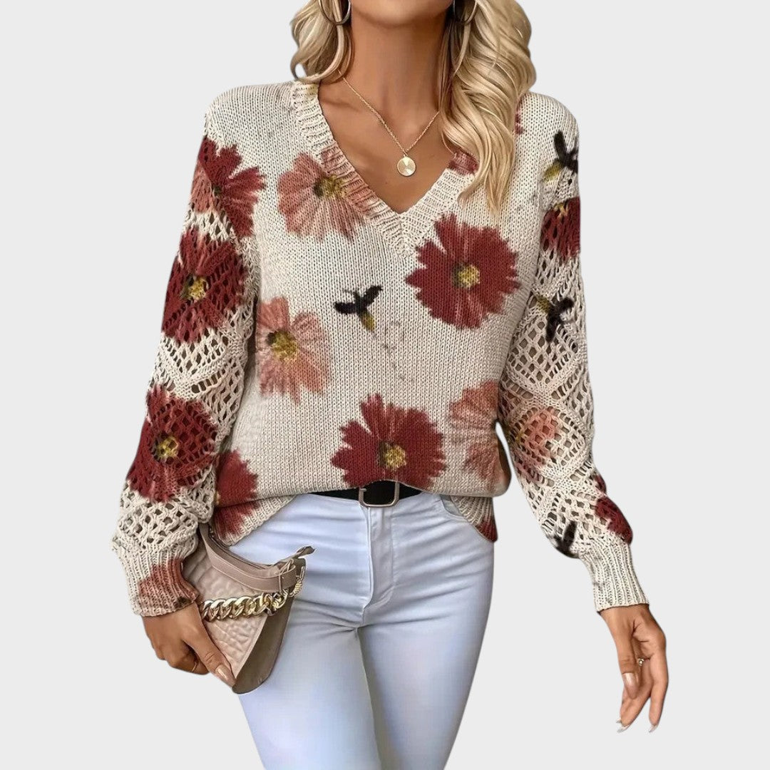 Aurélie™ | Eleganter Pullover mit Blumenmuster