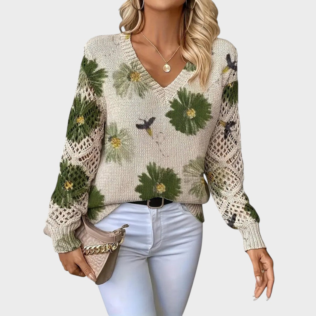 Aurélie™ | Eleganter Pullover mit Blumenmuster