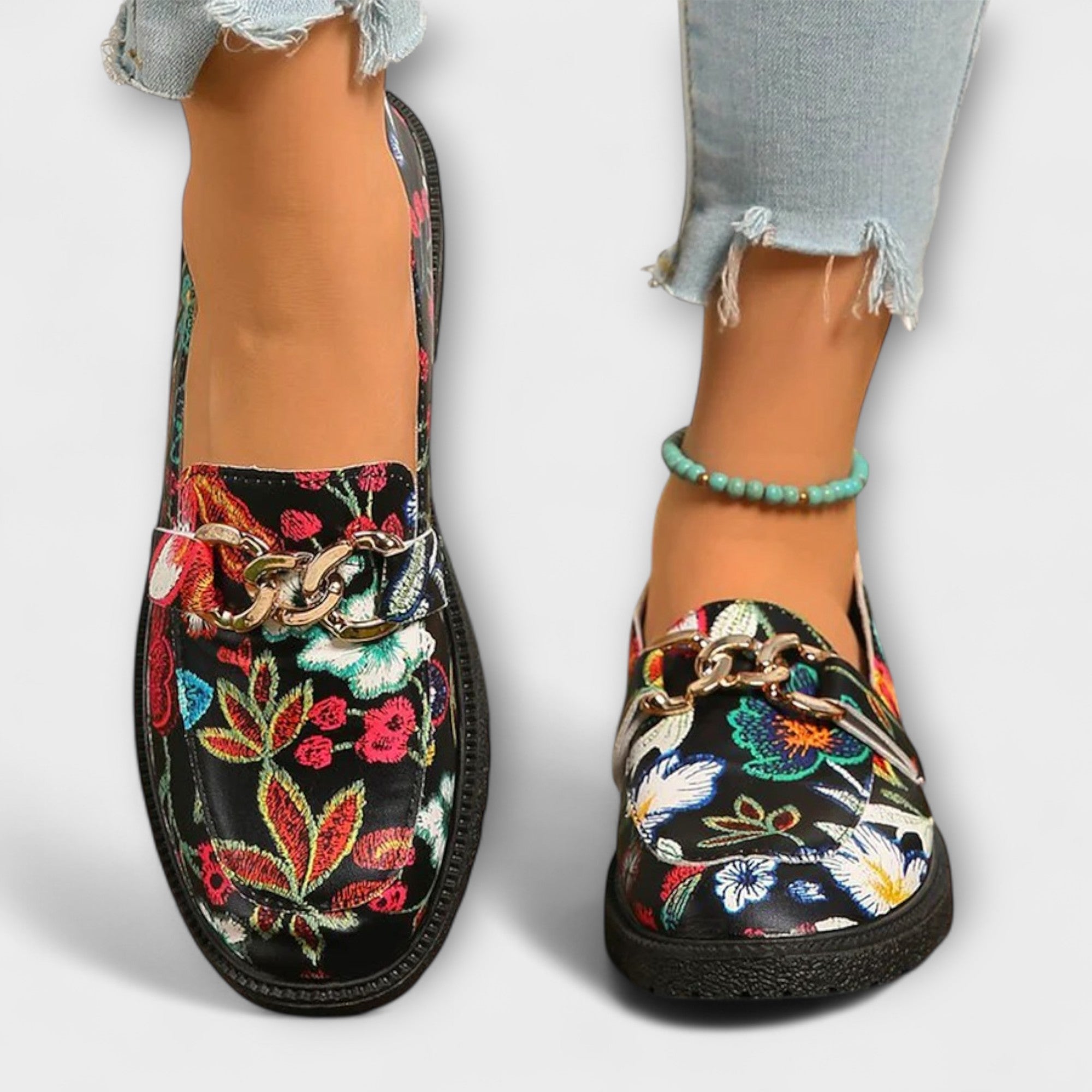 Orla™ | Bunte Mokassins mit Blumenmuster