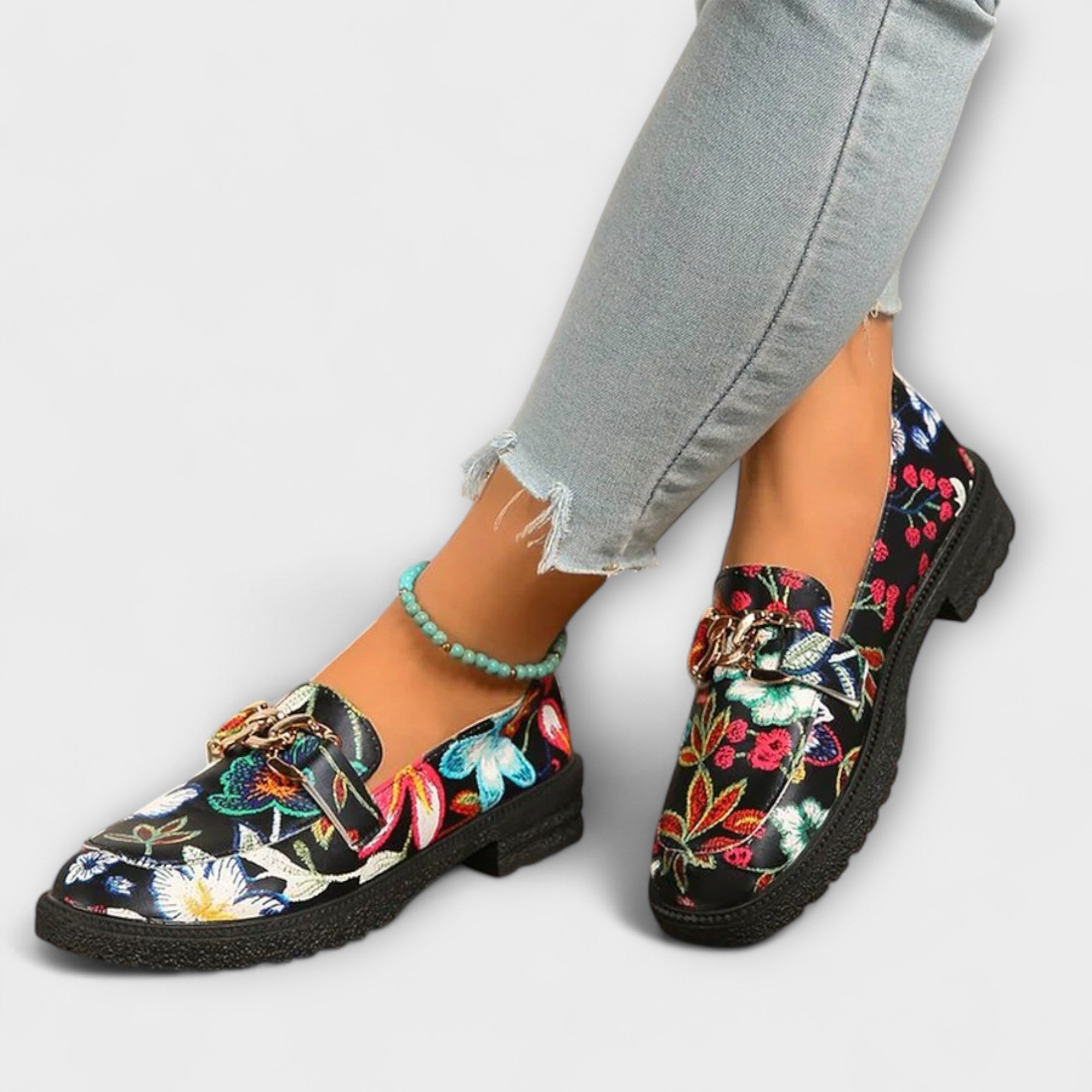 Orla™ | Bunte Mokassins mit Blumenmuster
