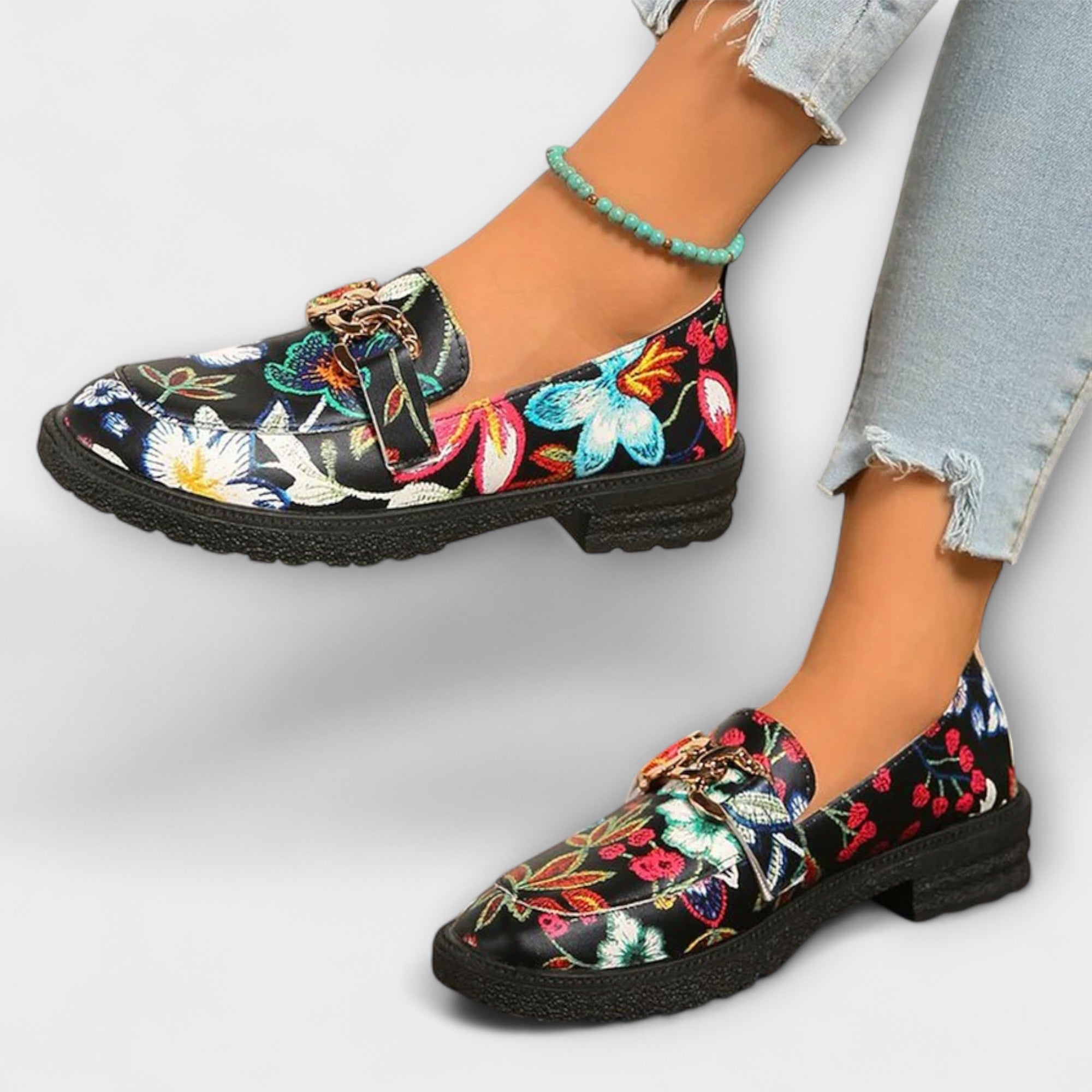 Orla™ | Bunte Mokassins mit Blumenmuster