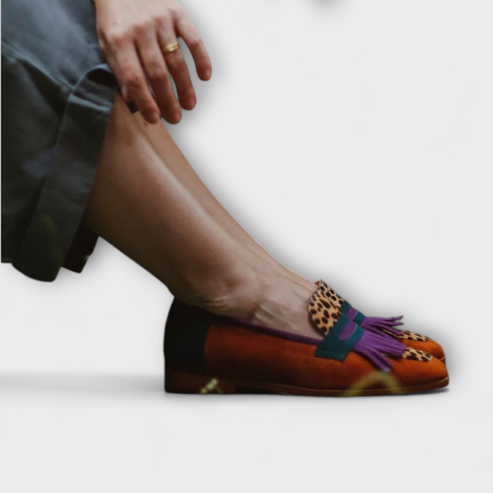 Fallon™ | Braune Loafer mit Leopardenmuster