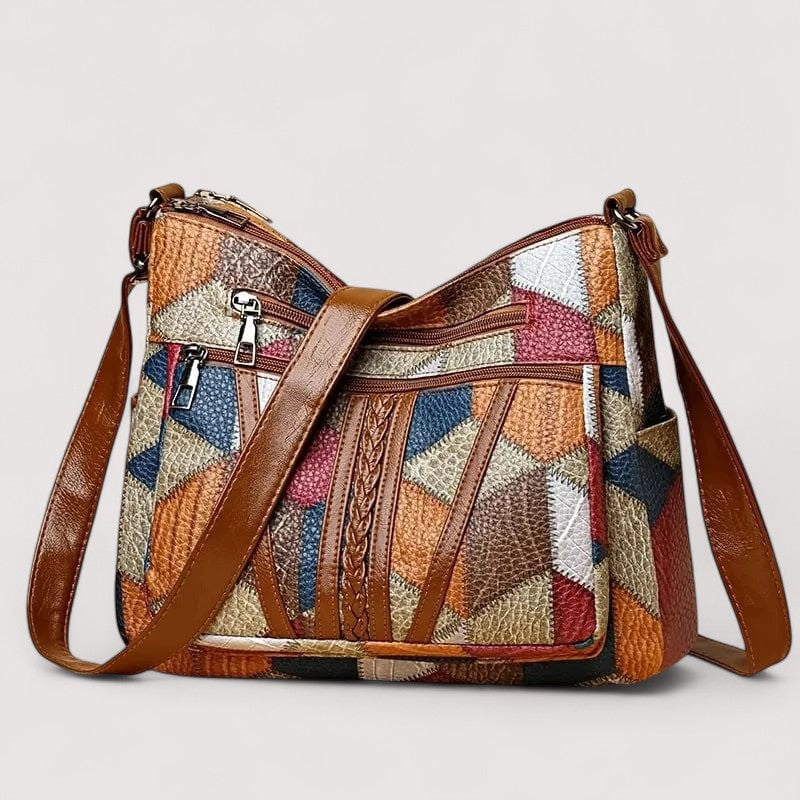 Solara | Mozaïek leren handtas