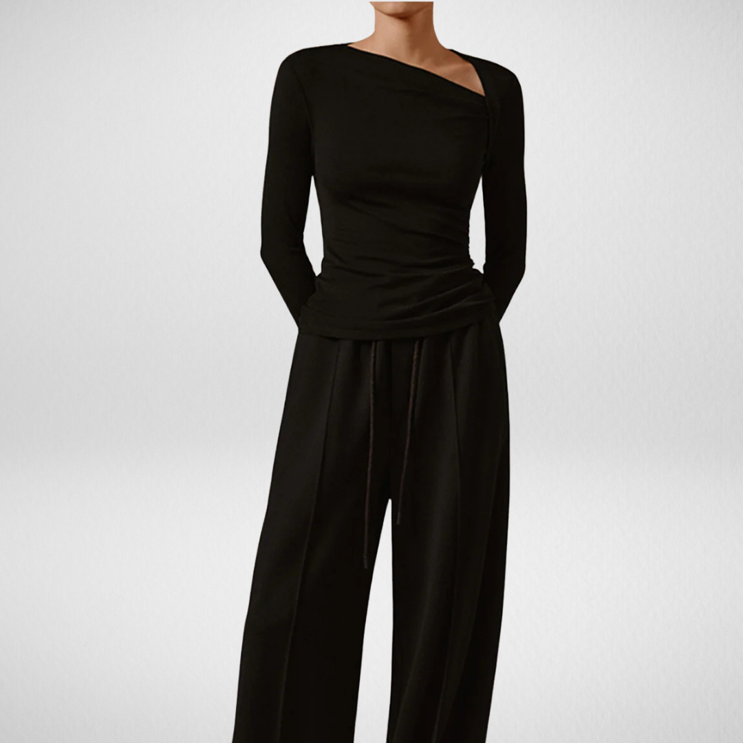 Maura™ | Gstrickts Langarmshirt mit elegantem Twist
