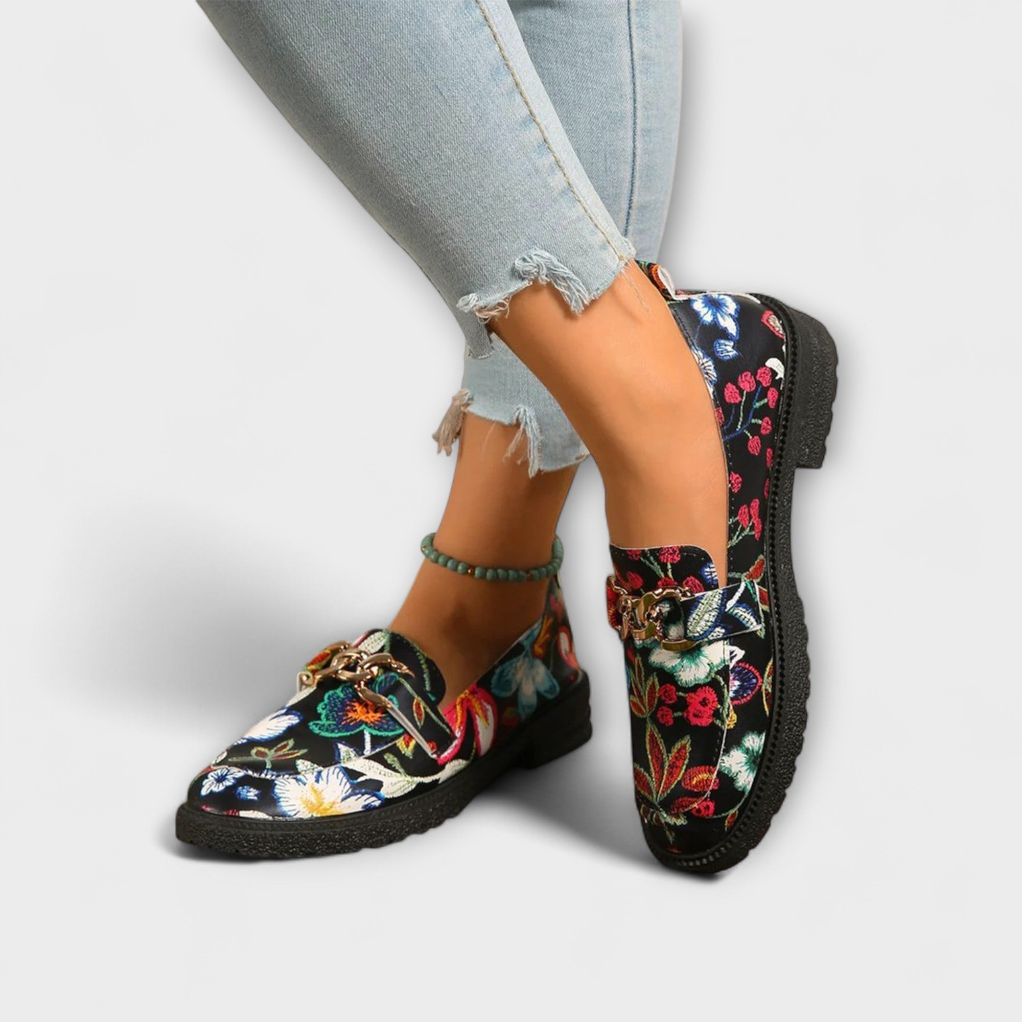 Orla™ | Bunte Mokassins mit Blumenmuster